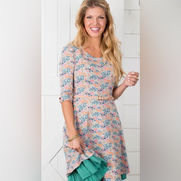 Matilda Jane x Joanna Gaines Down On The Farm Fit And Flare Floral Modest Dress - Picture 3 of 9